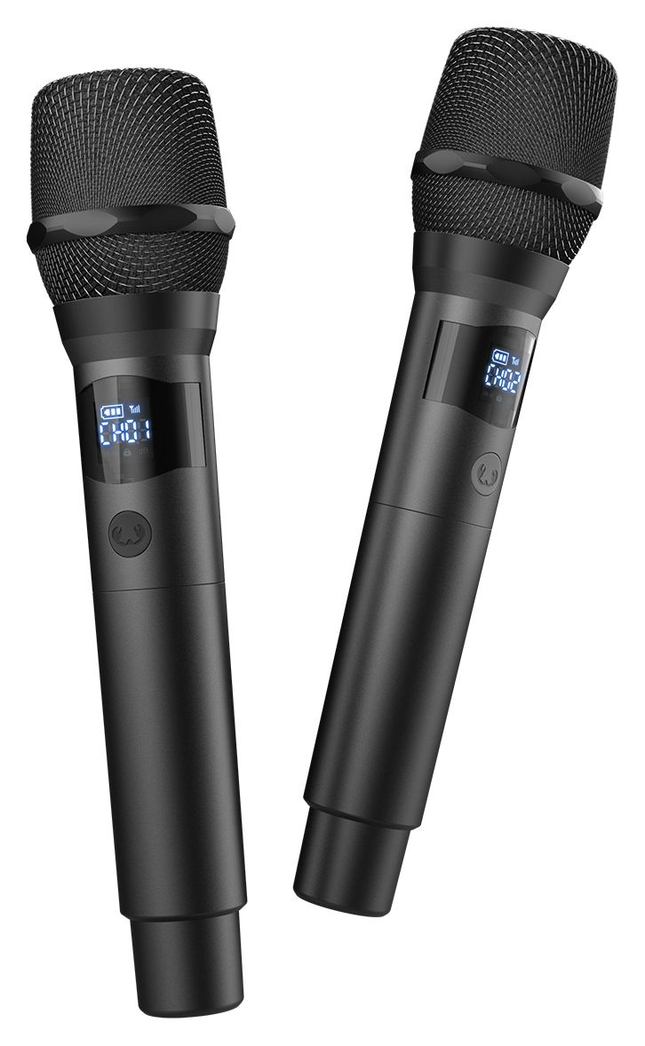 Wireless Microphone Set kabellos Microphone set 6.35 mm (1/4")  (Schwarz) 
