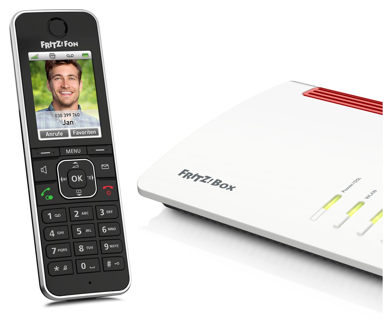 FRITZ!Fon C6 DECT-Telefon  (Schwarz) 