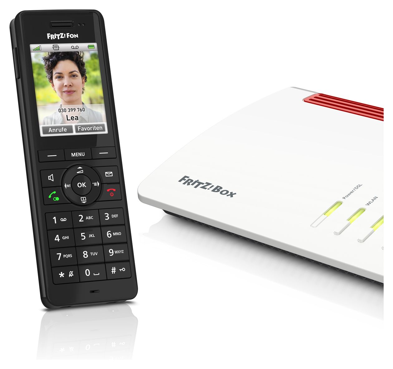 FRITZ!Fon X6 DECT-Telefon  (Schwarz) 