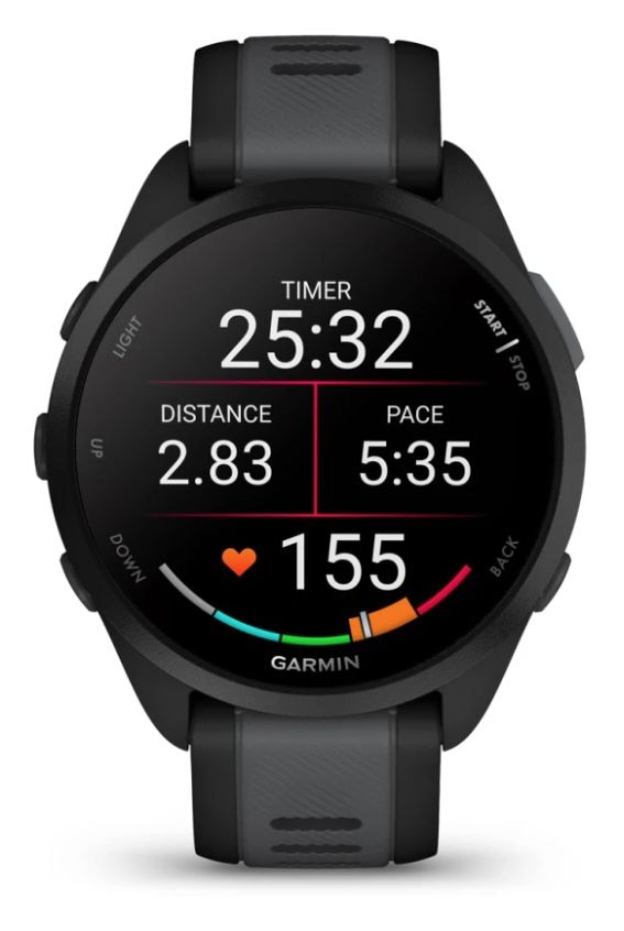Forerunner 165 Digital 43 mm Smartwatch Rund  (Schwarz) 