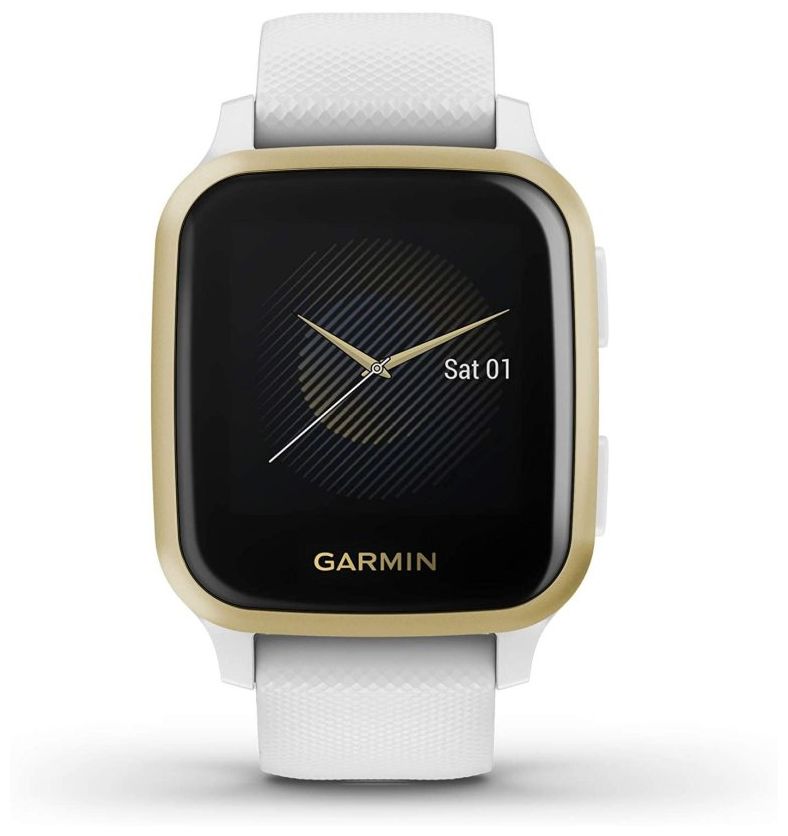 Venu SQ Digital 40 mm Smartwatch Quadratisch 144 h (Gold, Weiß) 