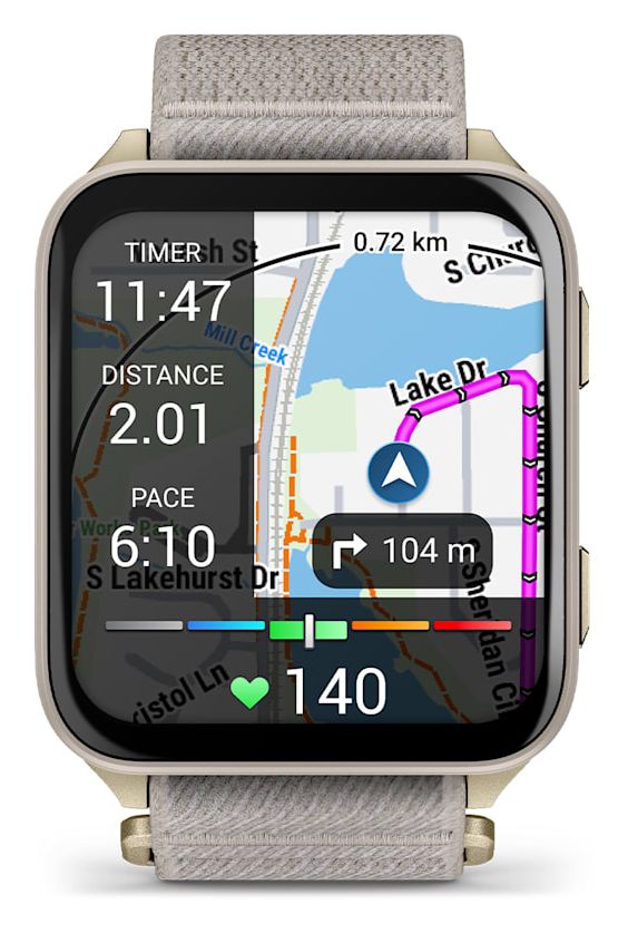 Venu X1 Digital Smartwatch Rechteckig 264 h  (Gold, Titan) 