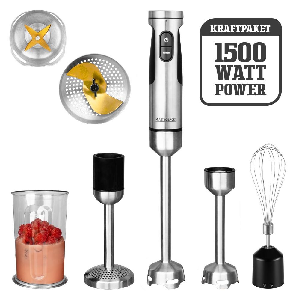 40973 Powermix Stabmixer 1500 W 20 Stufen  (Edelstahl) 