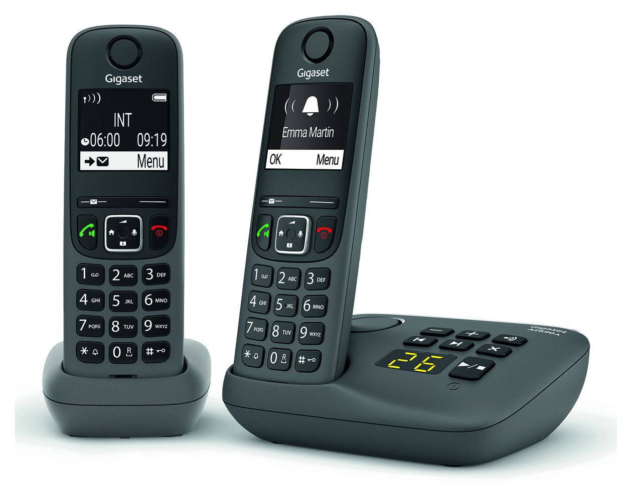AE690A Duo Analoges/DECT-Telefon  (Anthrazit) 