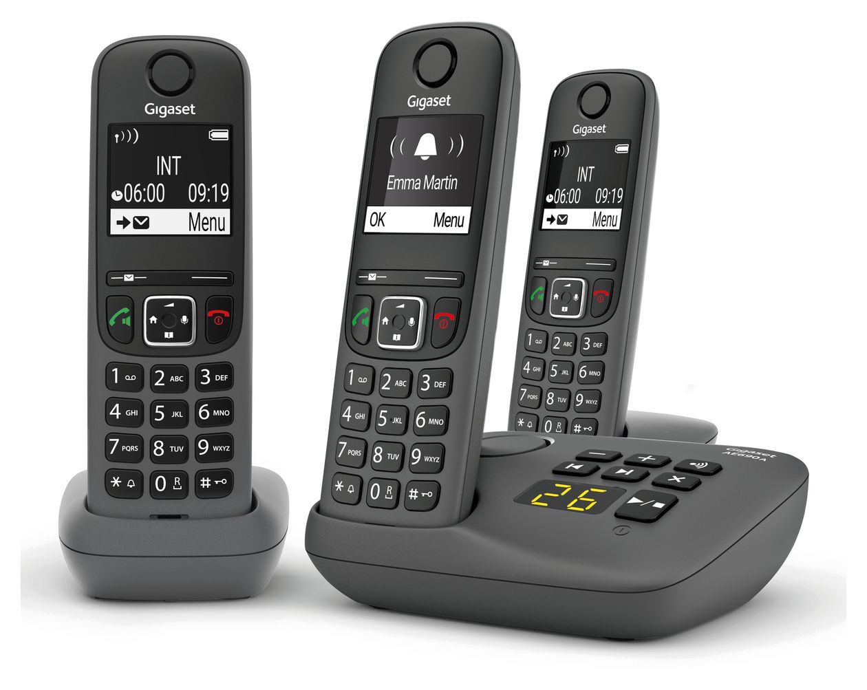 AE690A Trio Analoges/DECT-Telefon  (Anthrazit) 