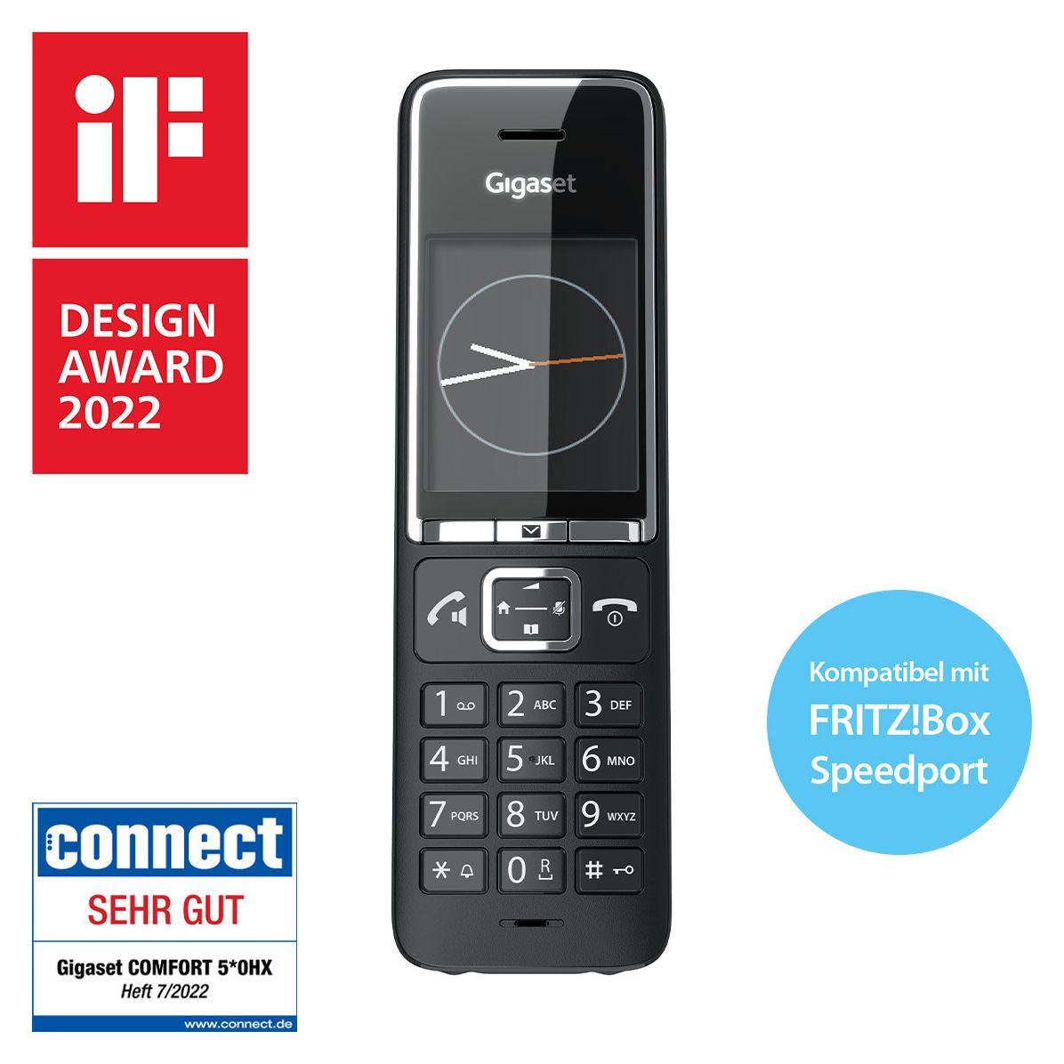 Comfort 550HX Analoges/DECT-Telefon  (Schwarz) 