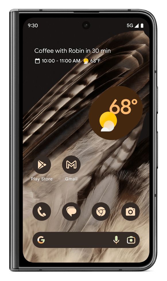 Pixel Fold 256 GB 5G Smartphone 19,3 cm (7.6 Zoll) Android 48 MP Dreifach Kamera Dual Sim (Obsidian) 