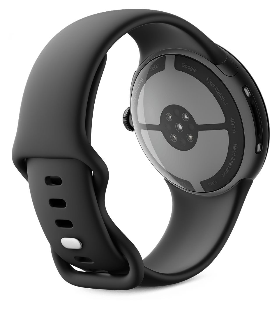 Pixel Watch 4 Digital 45 mm S/L Smartwatch Rund IP68 72 h 320 ppi 4G  (Schwarz) 
