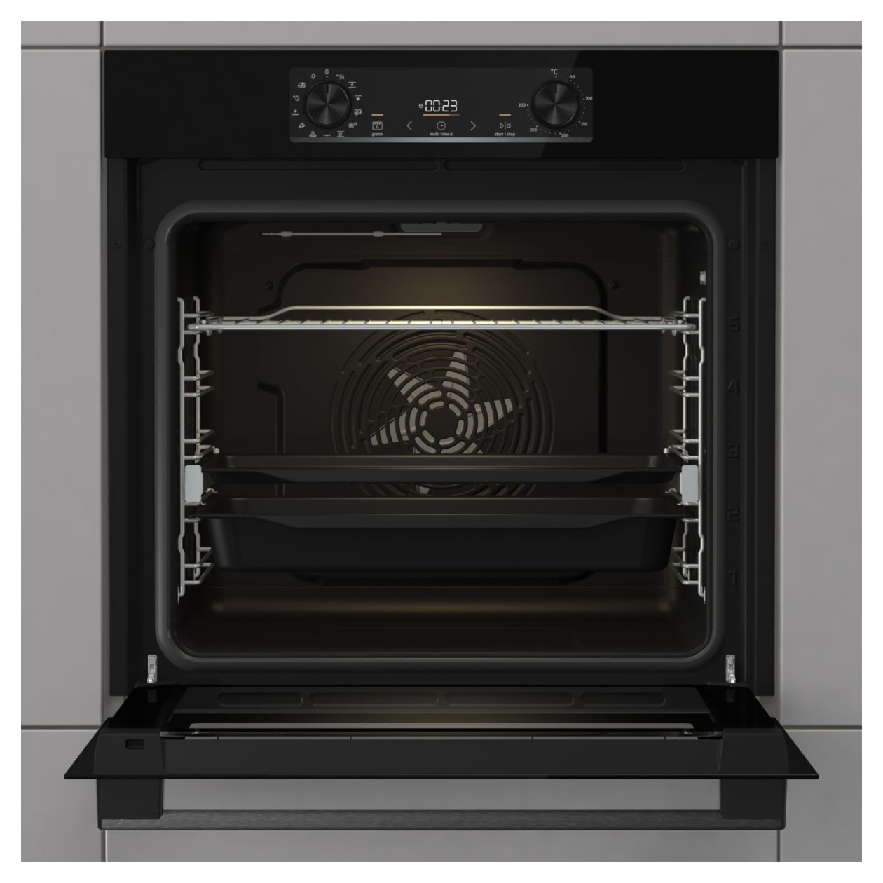 BOS6737E13BG Einbaubackofen maxi Dampfgaren 