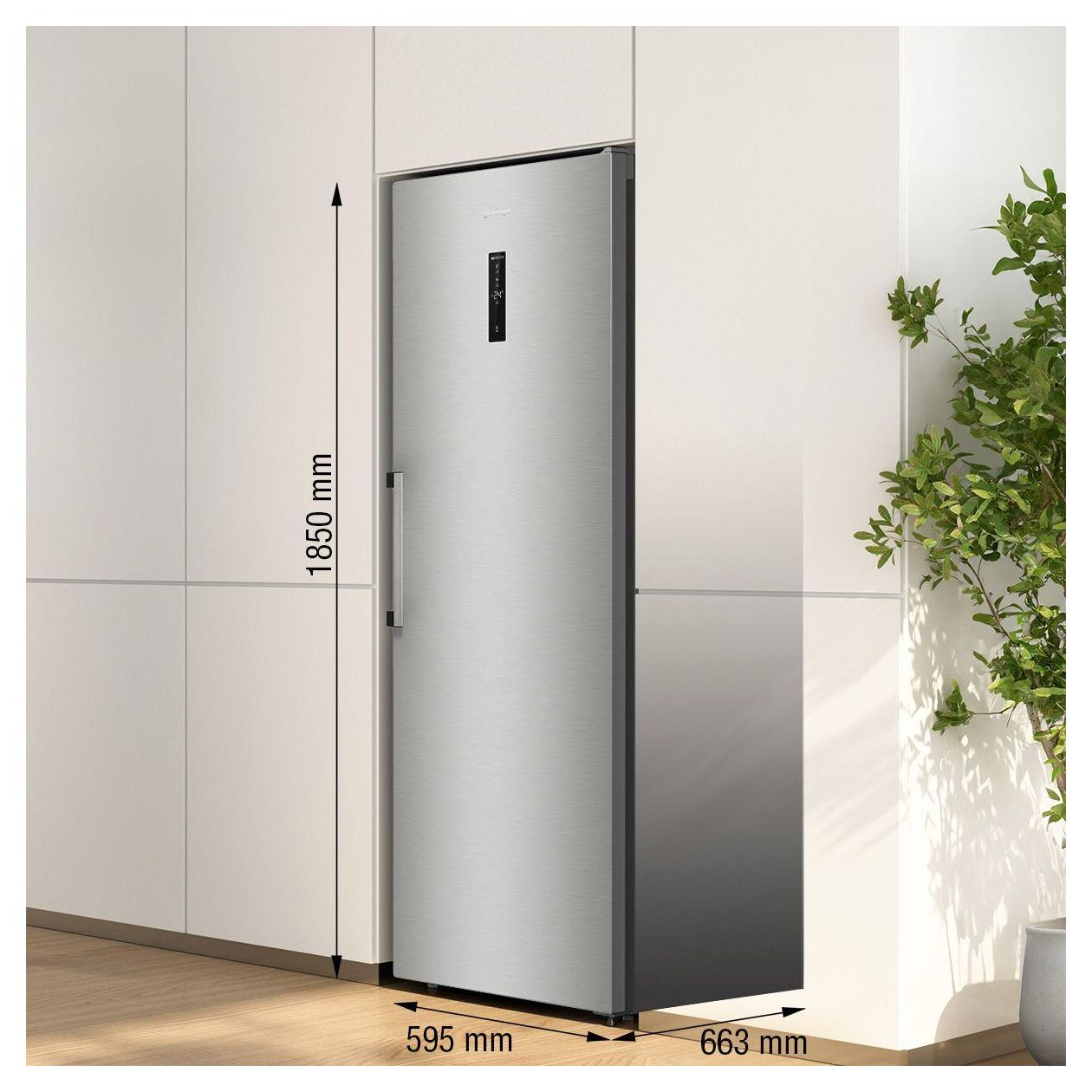 FN619DAXL6 280 l Gefrierschrank 198,72 kWh Jahr NoFrost (Grau, Edelstahl, Dunkles Grau) 