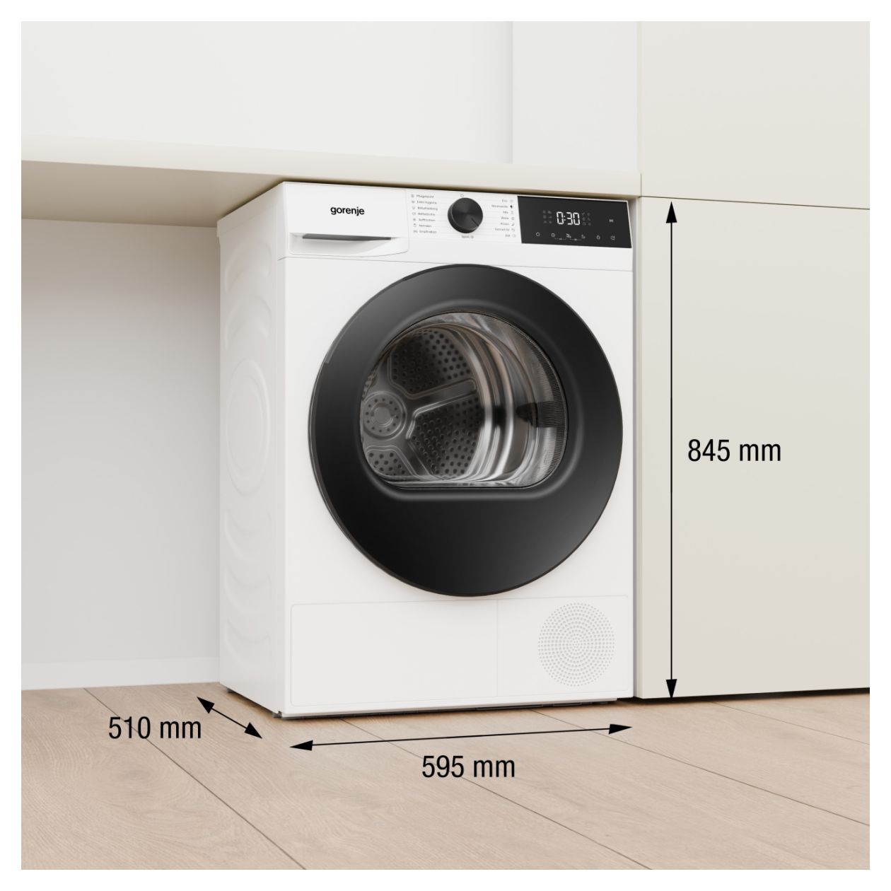 G200 Freistehender Wäschetrockner mit Wärmepumpe, 8 kg 