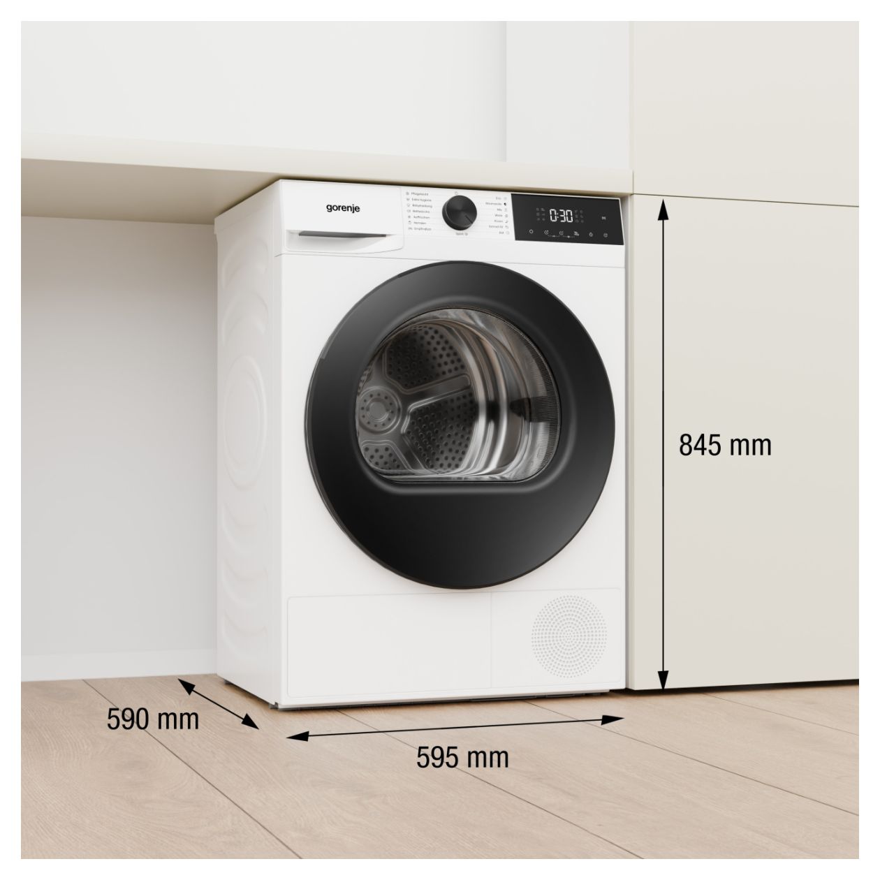 G200 Freistehender Wäschetrockner mit Wärmepumpe, 8 kg 