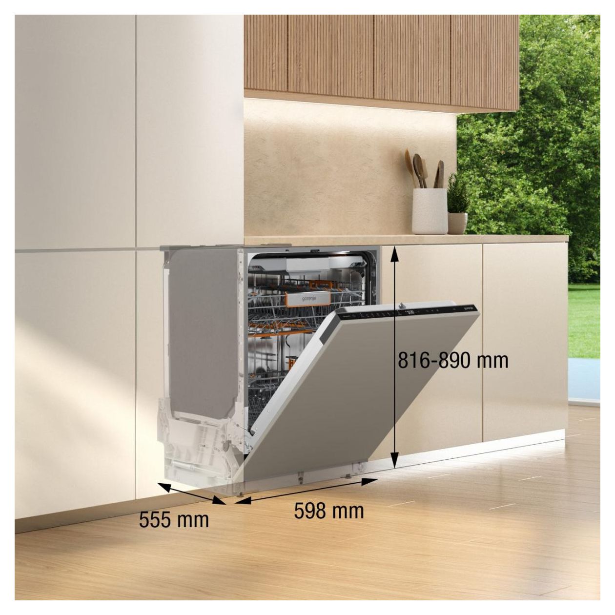 GV673A65 60 cm Geschirrspüler unterbaufähig Sehr leise 14 Maßgedecke aquaStop Funktion 
