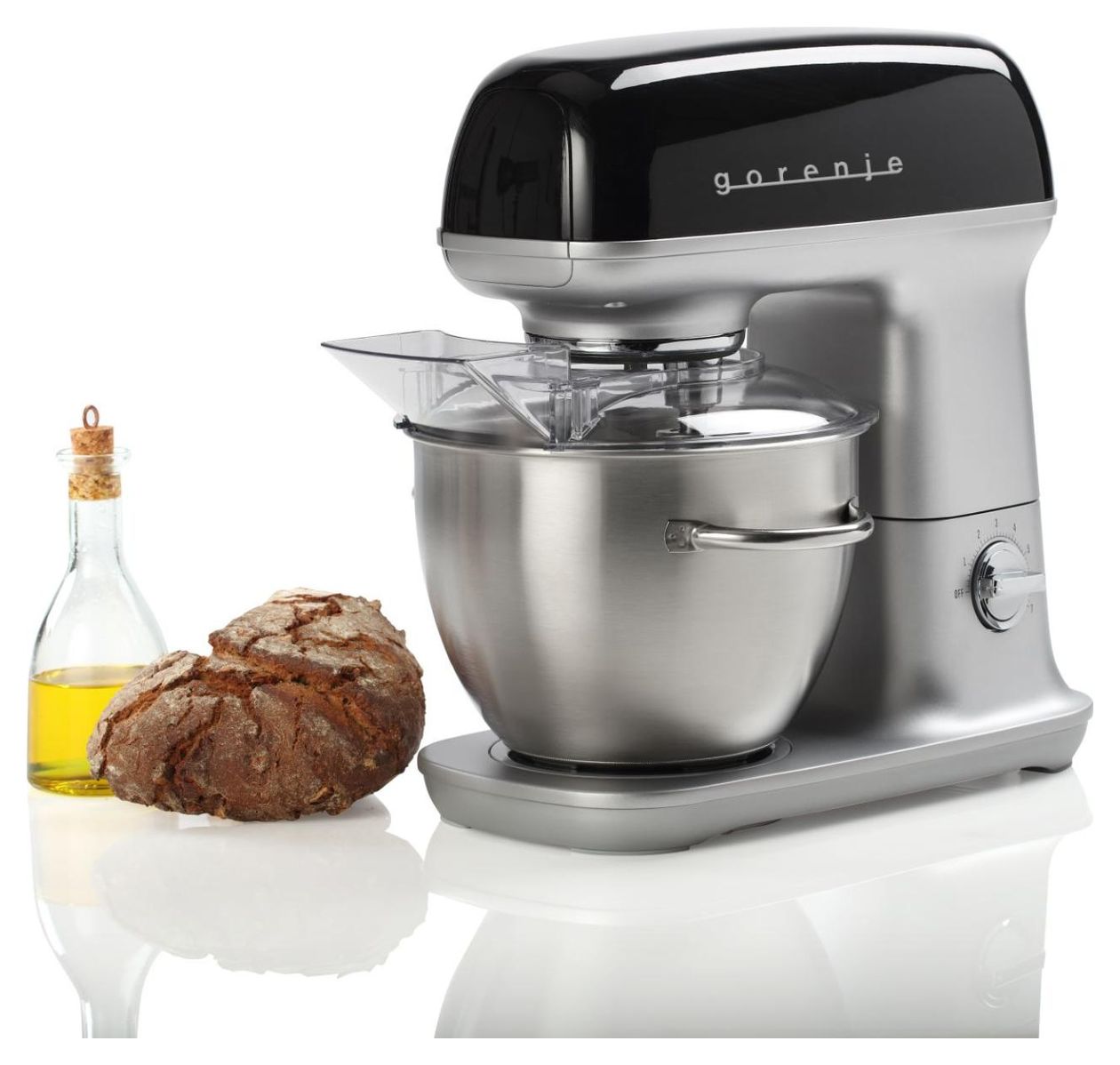 MMC1000RLBK 1000 W Küchenmaschine 4,5 l  (Schwarz, Metallisch) 