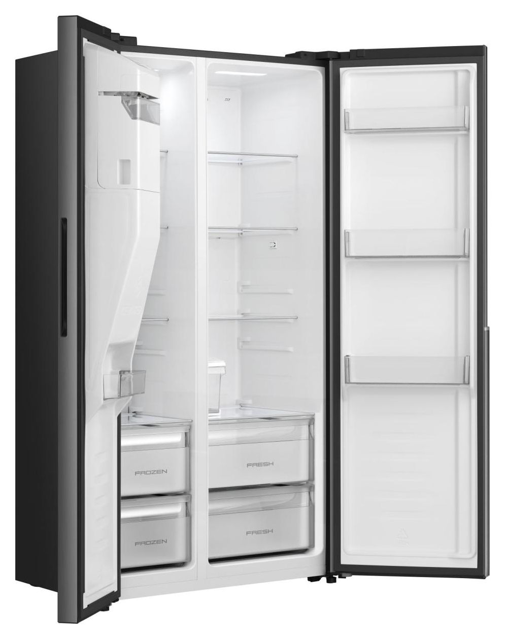 NRS917E61BX Side-by-Side Kühl-/ Gefrierkombination 347 l / 181 l 312 kWh NoFrost 1786 mm x 911 mm  (Schwarz, Edelstahl) 