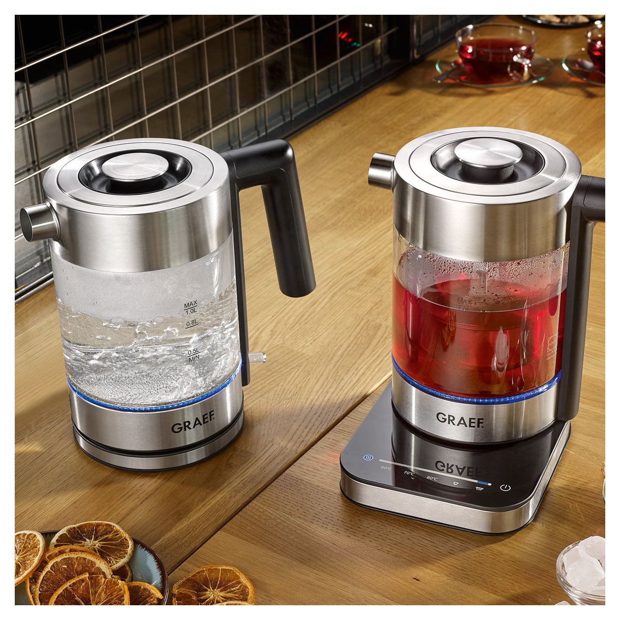 WK350 1,0 l Wasserkocher 2000 W (Schwarz, Edelstahl, Transparent) 