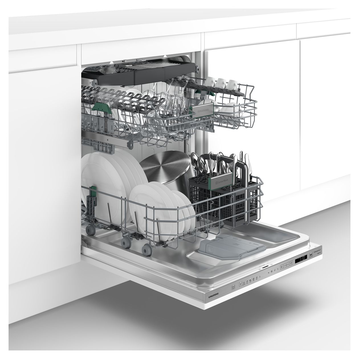 GNVP4432PW 60 cm Geschirrspüler vollintegriert (ohne Front) Sehr leise 14 Maßgedecke Turbo-Trocknen 