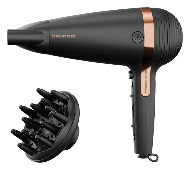 HD7081 NaturaShine Haartrockner 2100 W (Schwarz, Rosa-Goldfarben) 