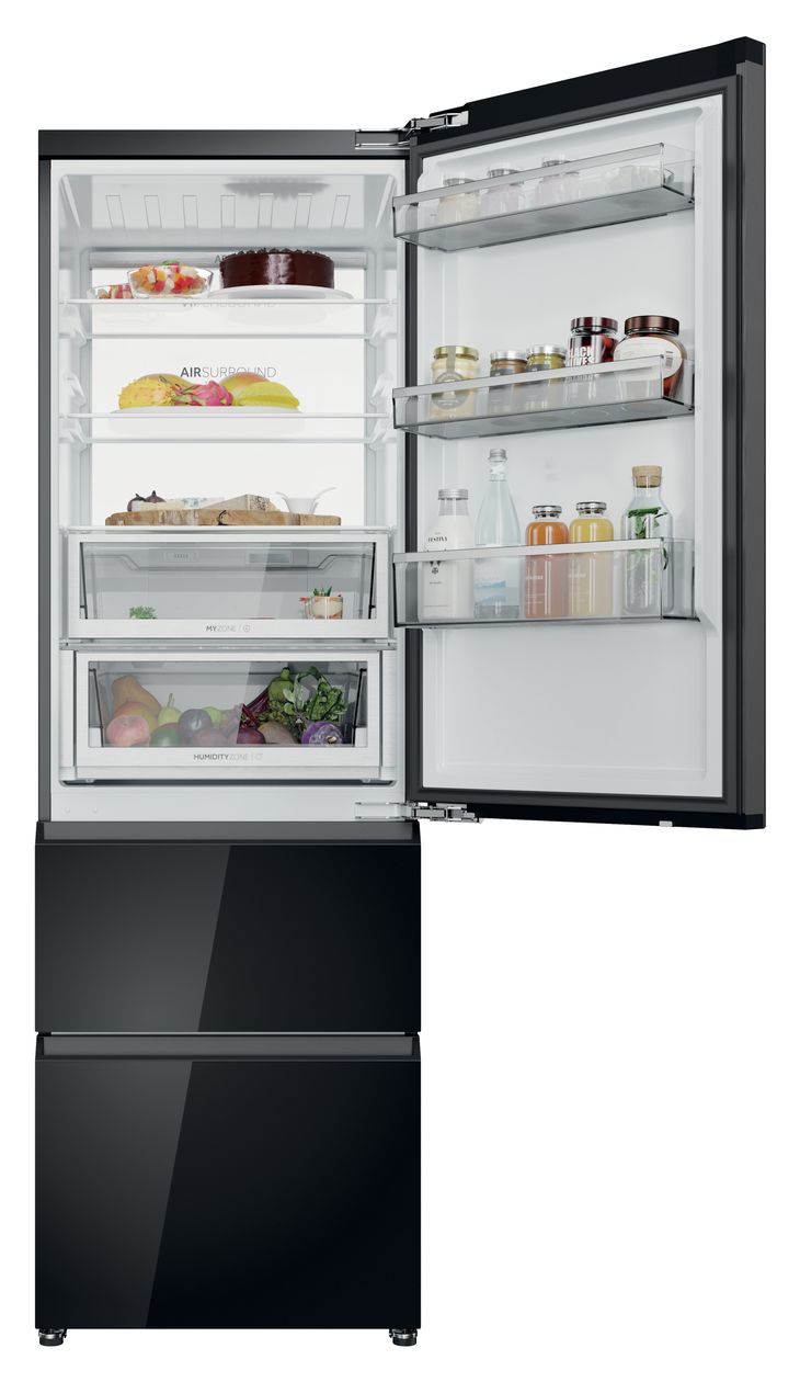 CST9619DNGBW 247 l / 137 l Kühl-Gefrierkombi freistehend NoFrost 222 kWh Jahr  (Schwarz) 