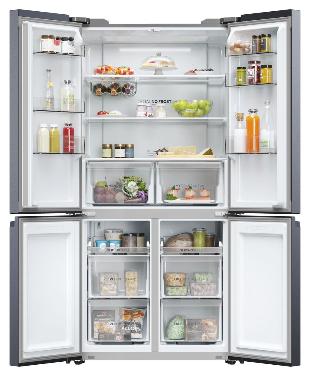 HCR5919ENMB Side-by-Side Kühl-/ Gefrierkombination 354 l / 174 l 329 kWh NoFrost 1900 mm x 908 mm  (Schwarz) 