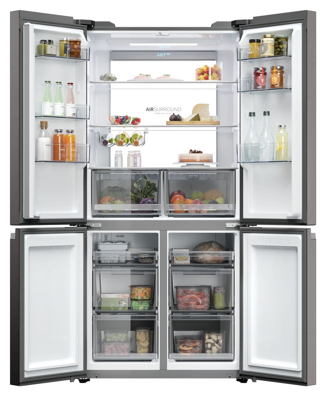 HCR79F19CNMD Side-by-Side Kühl-/ Gefrierkombination 422 l / 220 l 226 kWh NoFrost 1905 mm x 908 mm  (Platin, Edelstahl) 