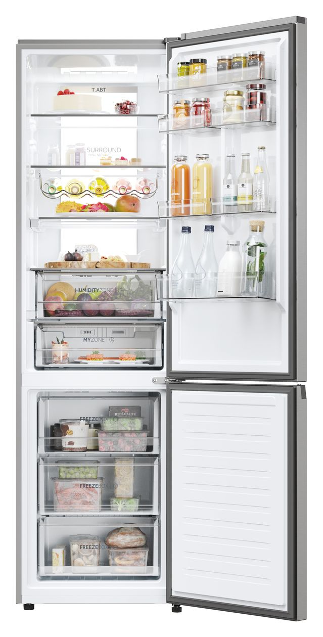 HDPW7620AANPK 289 l / 120 l Kühl-Gefrierkombi freistehend NoFrost 92 kWh Jahr  (Edelstahl) 