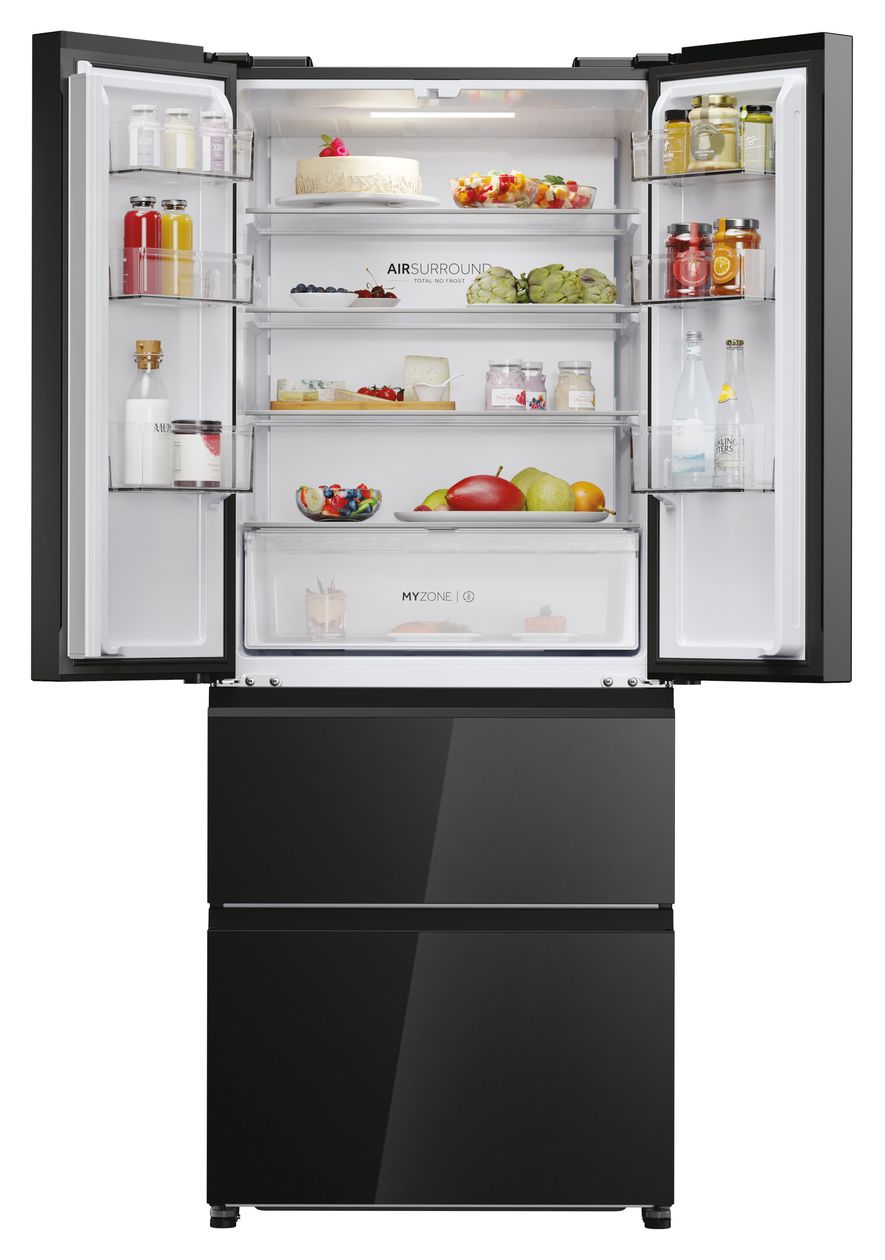 HFR3718ENGB Side-by-Side Kühl-/ Gefrierkombination 262 l / 140 l 287 kWh NoFrost 1775 mm x 700 mm  (Schwarz) 