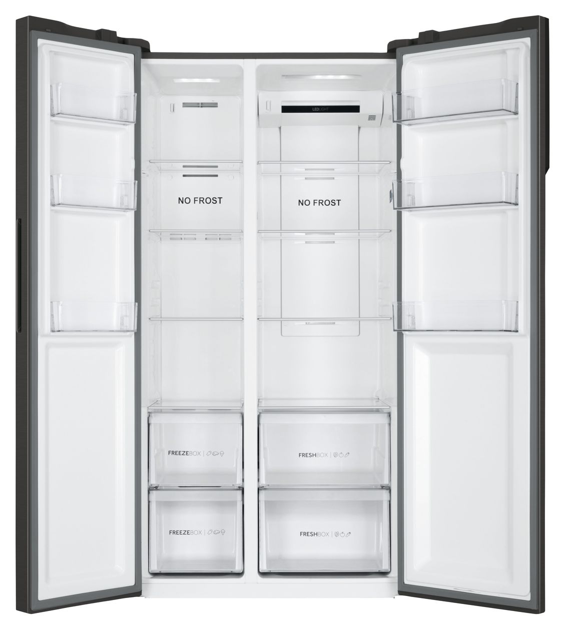 HSR3918ENPB Side-by-Side Kühl-/ Gefrierkombination 337 l / 191 l 317 kWh NoFrost 1775 mm x 908 mm  (Schwarz) 