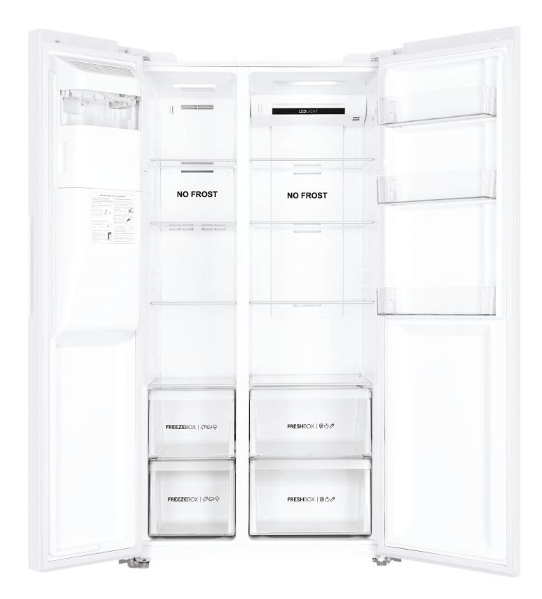 HSR3918FIPW Side-by-Side Kühl-/ Gefrierkombination 337 l / 178 l 393 kWh NoFrost 1775 mm x 908 mm  (Weiß) 