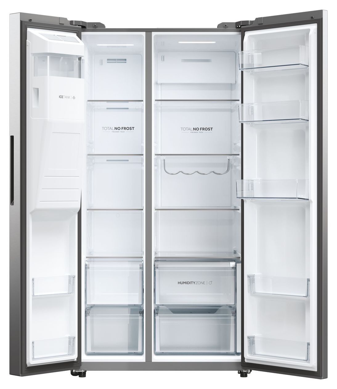 HSW59F18EIMM Side-by-Side Kühl-/ Gefrierkombination 391 l / 210 l 334 kWh NoFrost 1775 mm x 905 mm  (Platin, Edelstahl) 