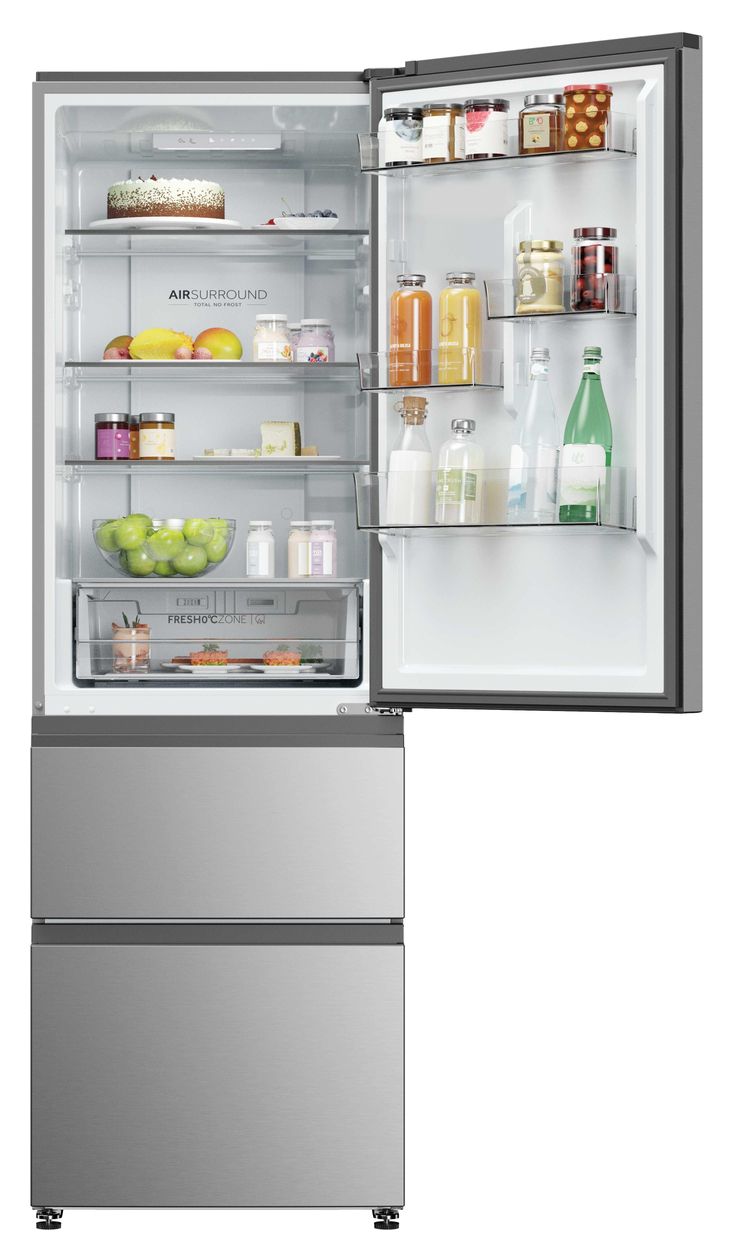 HTR3618CNMG 235 l / 125 l Kühl-Gefrierkombi freistehend NoFrost 173 kWh Jahr  (Silber) 