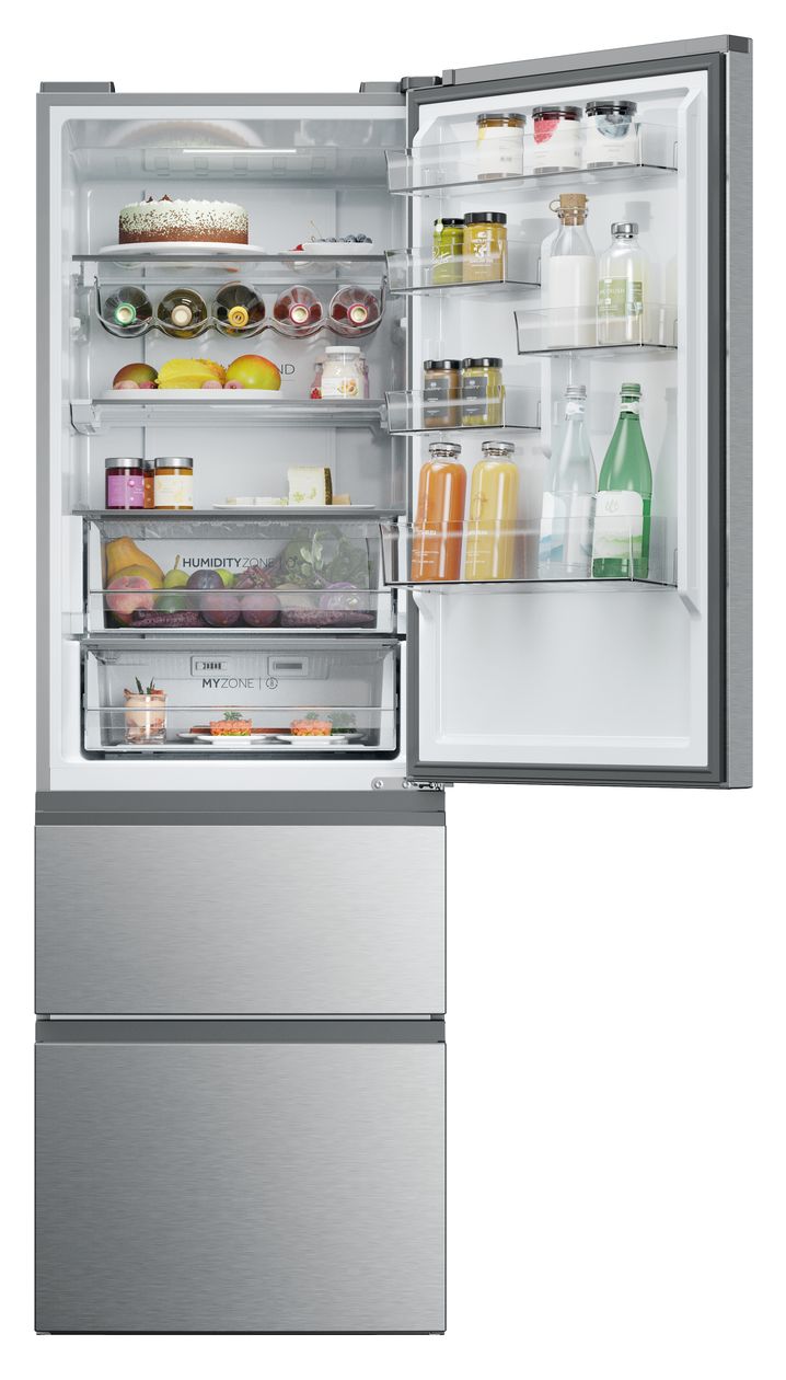 HTW5618DNMG 235 l / 125 l Kühl-Gefrierkombi freistehend NoFrost 217 kWh Jahr  (Silber) 