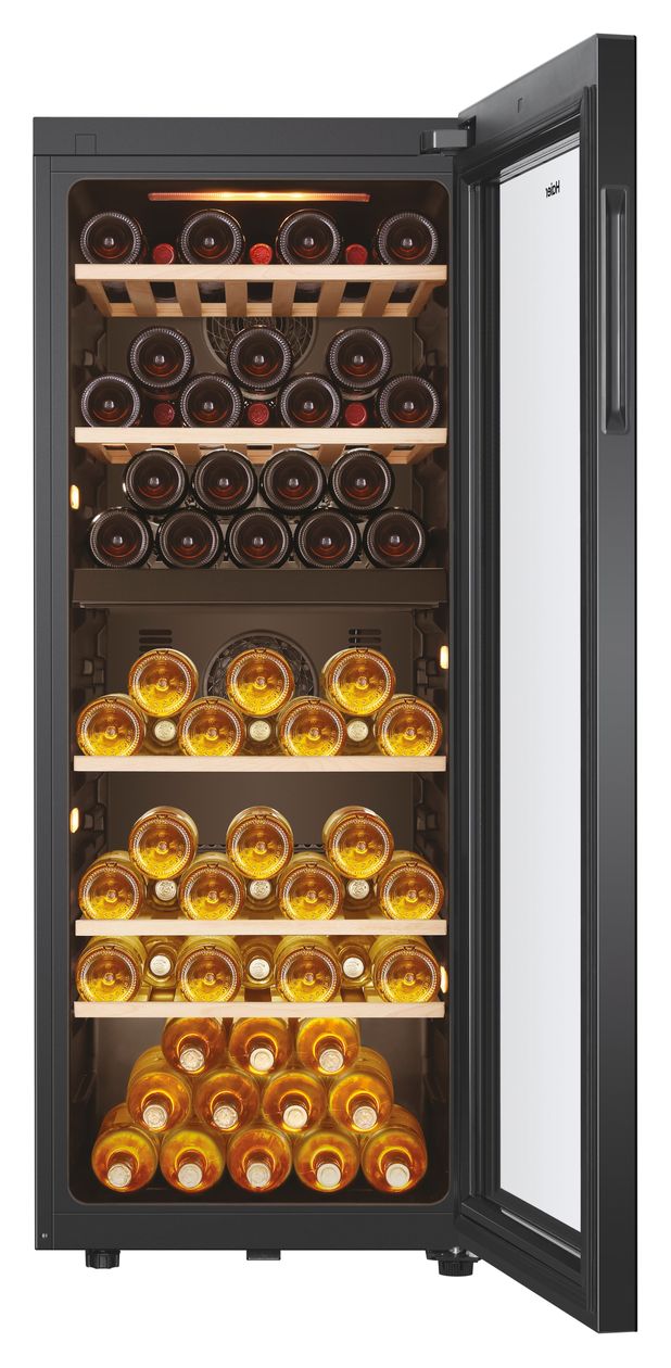 HWS79GDG Weinkühler Freistehend EEK: G 2 Zonen 79 Flasche(n) 