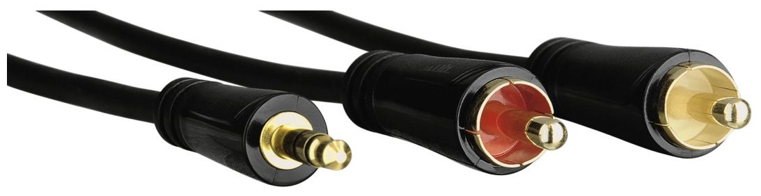 00181411 Audio-Kabel 3,5-mm-Klinken-Stecker - 2 Cinch-Stecker Stereo 1,5m 
