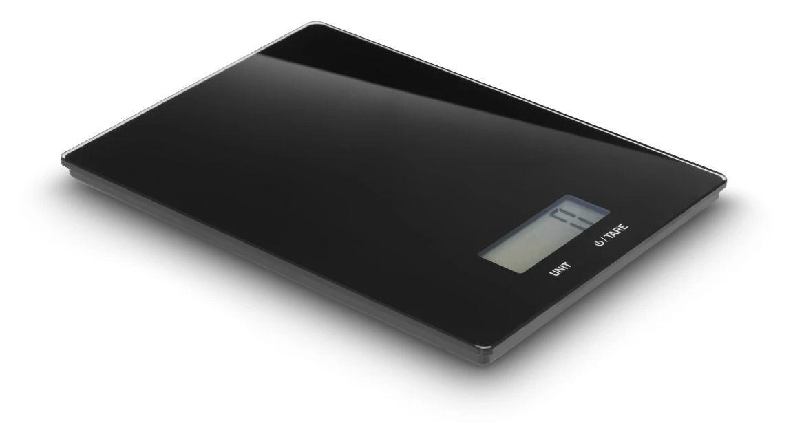 002913 Elektronische Küchenwaage bis 5 kg Genauigkeit 1 g  (Schwarz) 
