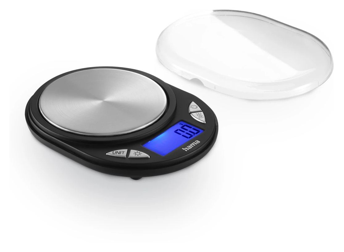 002927 Elektronische Küchenwaage bis 0,5 kg Genauigkeit 0,1 g  (Schwarz) 