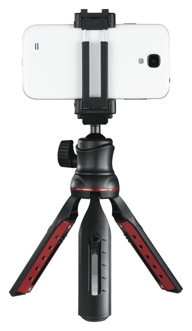 004635 Solid II 21B 3 Bein(e) Stativ Smartphone-/Digital-Kamera Bluetooth  (Schwarz, Rot) 