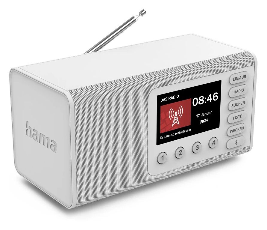 054261 DR1001 Bluetooth DAB, DAB+, FM Radio Persönlich  (Weiß) 