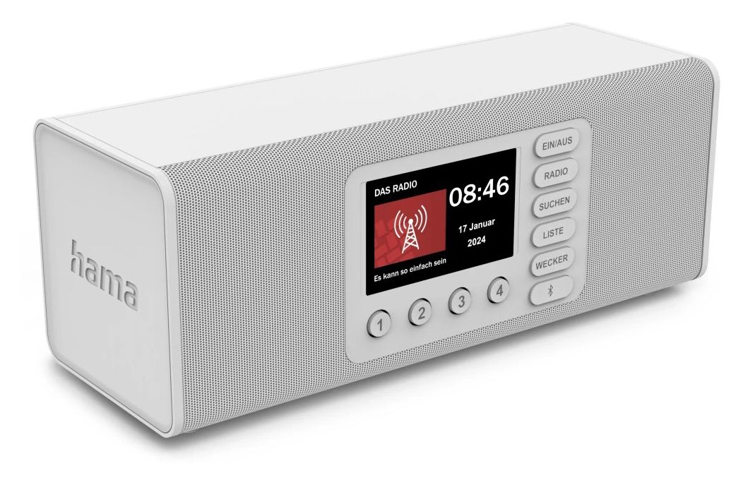 054263 DR2002 Bluetooth DAB, DAB+, FM Radio Persönlich  (Weiß) 