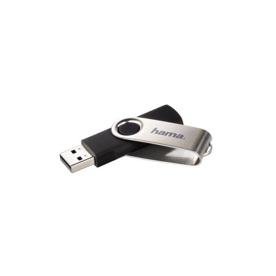 108071 Rotate USB Typ-A Stick 128 GB  (Schwarz, Silber) 