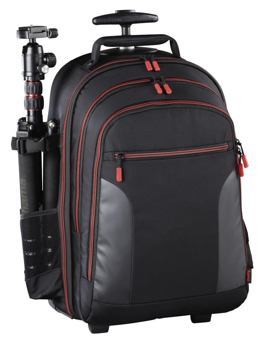 139854 Miami 200 Kamera-Trolley für Jede Marke 270 x 120 x 370 mm  (Schwarz, Rot) 