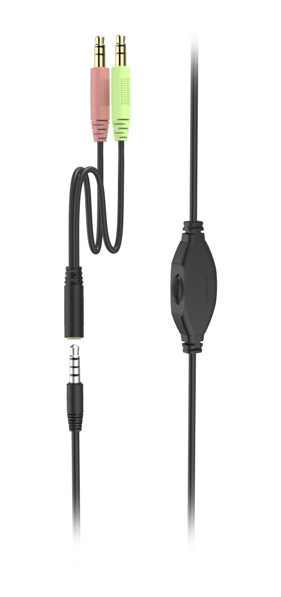 139931 HS-P100 V2 Ohraufliegender Kopfhörer Kabelgebunden  (Schwarz, Silber) 