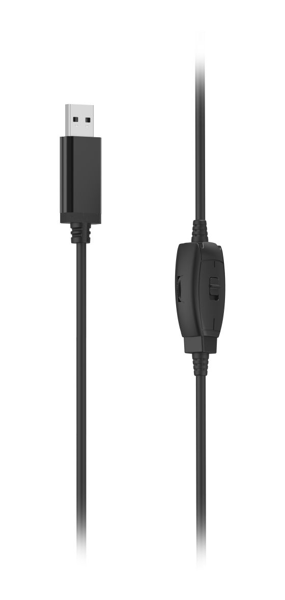 139934 HS-USB250 V2 Ohraufliegender Kopfhörer Kabelgebunden USB Typ-A  (Schwarz) 