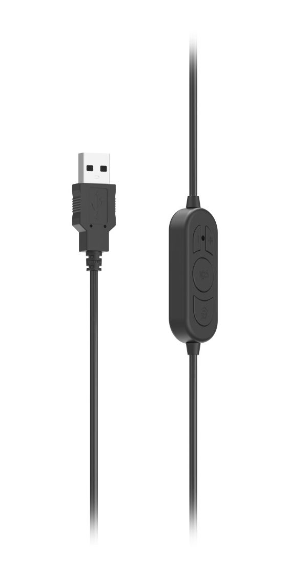139935 HS-USB300 V2 Over Ear Kopfhörer Kabelgebunden USB Typ-A  (Schwarz) 