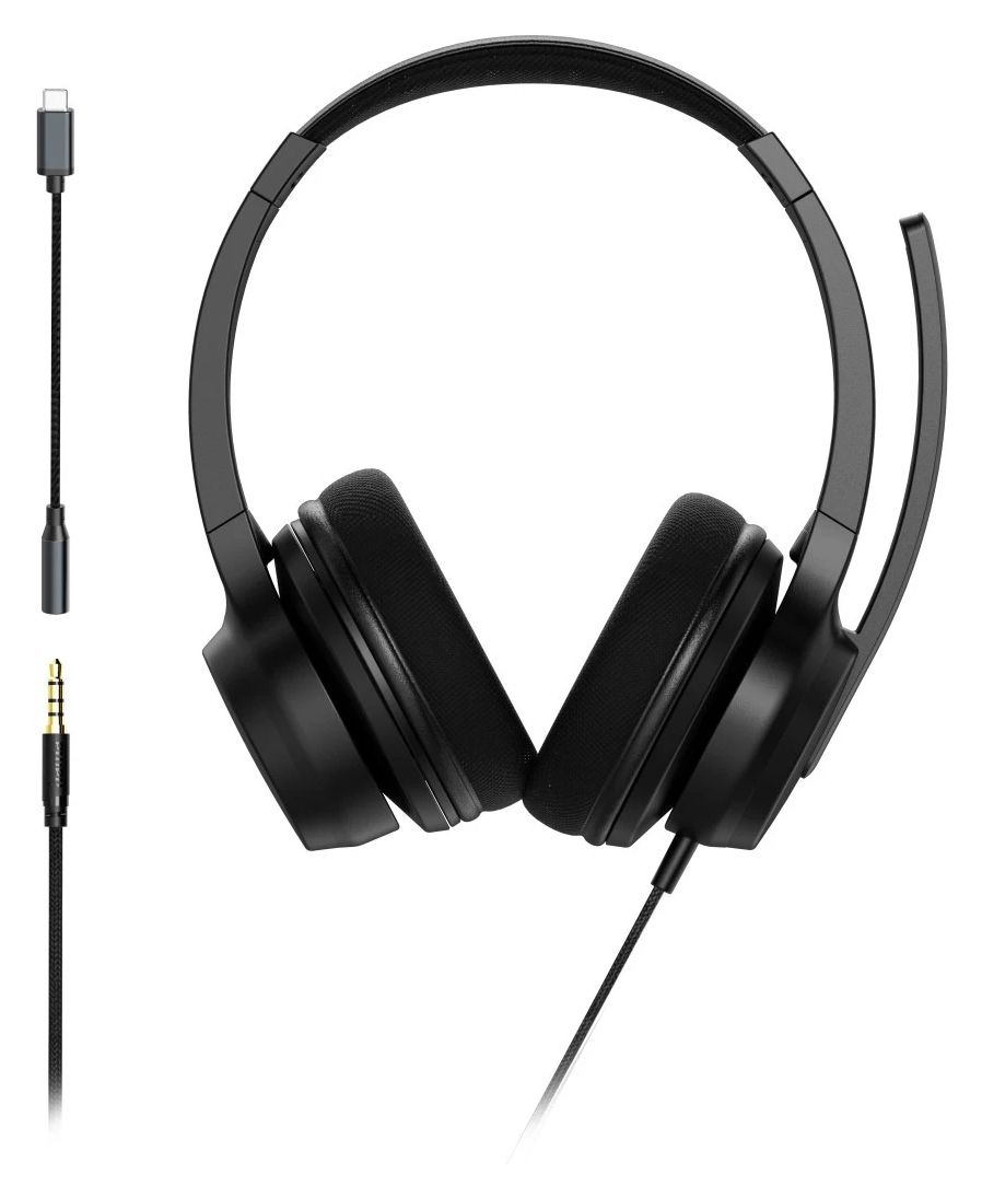 139943 CHS-300 Ohraufliegender Kopfhörer Kabelgebunden USB Typ-C  (Schwarz) 