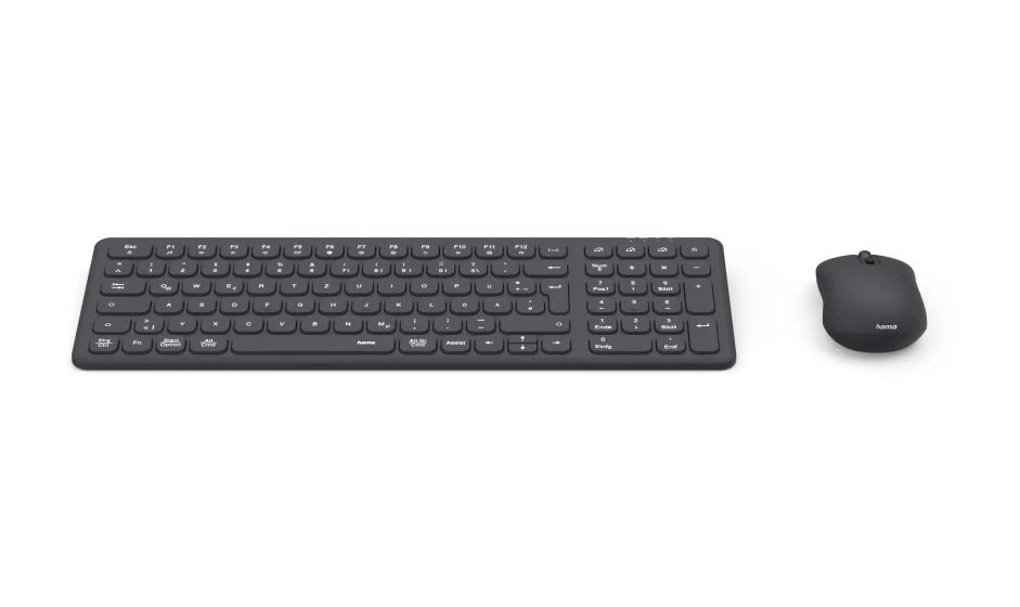 173006 WKM-300 Büro Tastatur RF Wireless + Bluetooth 2.4 GHz  (Schwarz) 