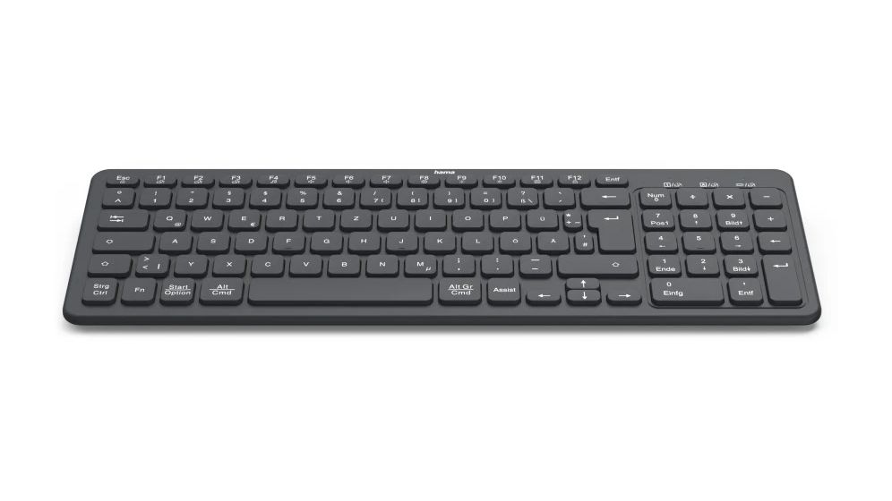 173057 WK-300 Heimbüro Tastatur RF Wireless + Bluetooth 2.4 GHz  (Schwarz) 