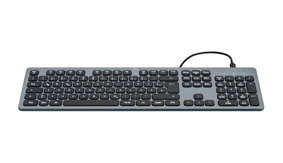 173058 CK-400 Heimbüro Tastatur USB (Schwarz, Dunkles Grau) 