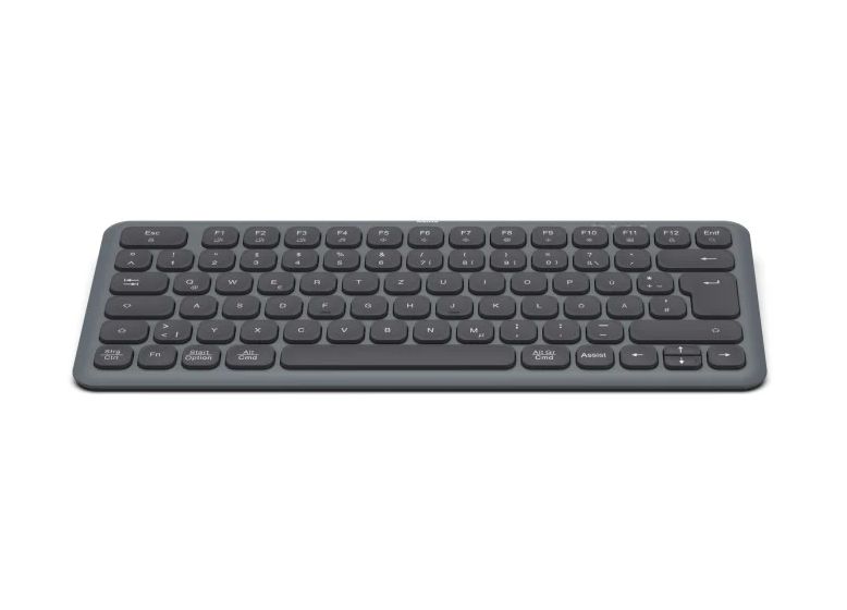 173059 WK-500 Heimbüro Tastatur RF Wireless + Bluetooth 2.4 GHz (Schwarz, Dunkles Grau) 