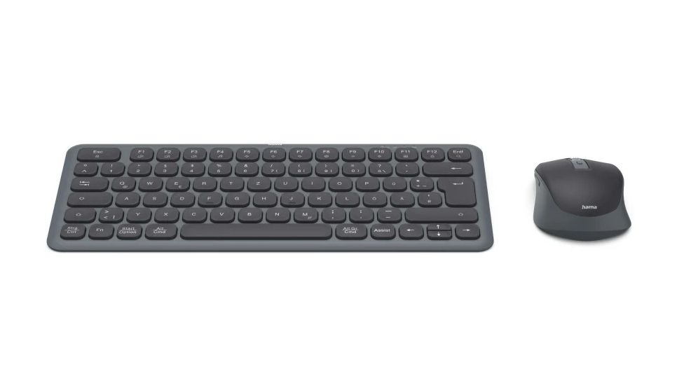 173061 WKM-500 Heimbüro Tastatur RF Wireless + Bluetooth 2.4 GHz  (Schwarz) 